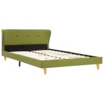 Vidaxl cadre de lit vert tissu 120x190 cm