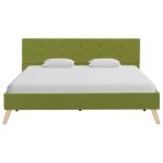 Vidaxl cadre de lit vert tissu 140 x 200 cm