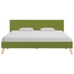Vidaxl cadre de lit vert tissu 160 x 200 cm