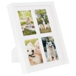 Vidaxl cadres photo 3d 3 pcs blanc 28x35 cm pour photos 4x(10x15 cm)