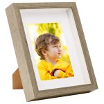Vidaxl cadres photo 3d 3 pcs bois fonc 20x25 cm pour photos 13x18 cm