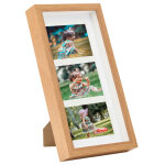Vidaxl cadres photo 3d 3 pcs chne 18x35 cm pour photos 3x(10x15 cm)