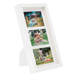 Vidaxl cadres photo 3d 5 pcs blanc 18x35 cm pour photos 3x(10x15 cm)