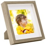 Vidaxl cadres photo 3d 5 pcs bois fonc 23x23 cm pour photos 13x13 cm