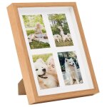 Vidaxl cadres photo 3d 5 pcs ch�ne 28x35 cm pour photos 4x(10x15 cm)