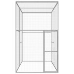 Vidaxl cage pour chat 3x1, 5x2, 5 m acier galvanis�