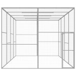 Vidaxl cage pour chat 6x3x2, 5 m acier galvanis�