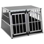 Vidaxl cage pour chien  double porte 94 x 88 x 69 cm