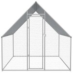 Vidaxl cage extrieure pour poulets acier galvanis 2 x 2 x 1, 92 m