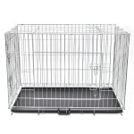 Vidaxl cage mtallique et pliable pour chiens xl