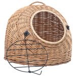Vidaxl cage de transport pour chats 50x42x40 cm saule naturel