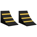 Vidaxl cales de roue 2 pcs 29x16x19 cm caoutchouc Vidaxl cales de roue 2 pcs 29x16x19 cm caoutchouc