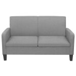Vidaxl canap  2 places 135 x 65 x 76 cm gris clair