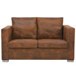 Vidaxl canap  2 places 137 x 73 x 82 cm cuir daim artificiel
