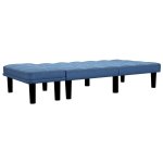 Vidaxl canapé à 2 places bleu tissu Vidaxl canapé à 2 places bleu tissu