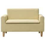 Vidaxl canapé à 2 places pour enfants blanc crème similicuir Vidaxl canapé à 2 places pour enfants blanc crème similicuir