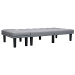 Vidaxl canap  2 places gris clair tissu