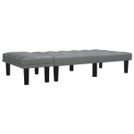 Vidaxl canap  2 places gris similicuir