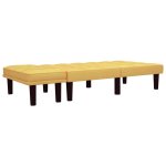 Vidaxl canap  2 places jaune tissu