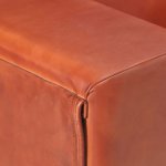 Vidaxl canap� � 2 places marron fonc� cuir v�ritable