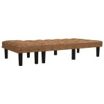Vidaxl canap� � 2 places marron similicuir daim