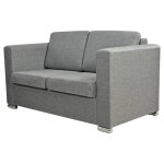 Vidaxl canap  2 places tissu gris clair