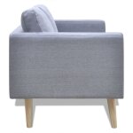 Vidaxl canap  2 places tissu gris clair