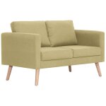 Vidaxl canap  2 places tissu vert