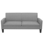 Vidaxl canapé à 3 places 180 x 65 x 76 cm gris clair Vidaxl canapé à 3 places 180 x 65 x 76 cm gris clair
