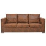 Vidaxl canap  3 places 191 x 73 x 82 cm cuir daim artificiel