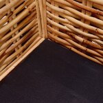 Vidaxl canap  3 places rotin naturel