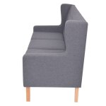 Vidaxl canap  3 places tissu gris