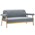Vidaxl canap  3 places tissu gris clair