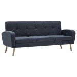 Vidaxl canapé à 3 places tissu gris foncé Vidaxl canapé à 3 places tissu gris foncé