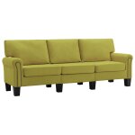 Vidaxl canap� � 3 places vert tissu