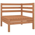 Vidaxl canap�s d'angle de jardin 2 pcs marron miel bois de pin massif