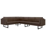 Vidaxl canapé d'angle marron tissu Vidaxl canapé d'angle marron tissu