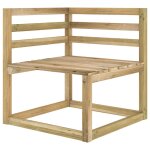 Vidaxl canap�s d'angle palette de jardin 2 pcs pin impr�gn� de vert
