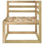 Vidaxl canapé d'angle palette de jardin bois de pin imprégné de vert Vidaxl canapé d'angle palette de jardin bois de pin imprégné de vert