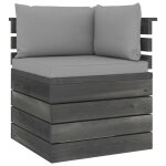 Vidaxl canap d'angle palette de jardin avec coussins bois de pin