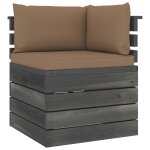 Vidaxl canap d'angle palette de jardin avec coussins bois de pin