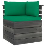Vidaxl canap d'angle palette de jardin avec coussins bois de pin