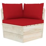 Vidaxl canap� d'angle palette de jardin avec coussins �pic�a impr�gn�