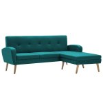 Vidaxl canap d'angle revtement en tissu 186x136x79 cm vert