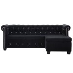Vidaxl canap d'angle revtement en velours 199x142x72 cm noir