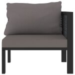 Vidaxl canap d'angle sectionnel avec accoudoir gauche rsine tresse