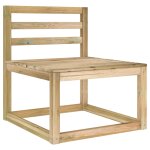 Vidaxl canap�s centraux palette de jardin 2 pcs pin impr�gn� de vert