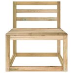 Vidaxl canap� central palette de jardin bois de pin impr�gn� de vert
