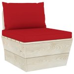 Vidaxl canap� central palette de jardin avec coussins �pic�a impr�gn�