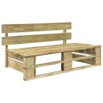 Vidaxl canapé central palette de jardin vert bois de pin imprégné Vidaxl canapé central palette de jardin vert bois de pin imprégné